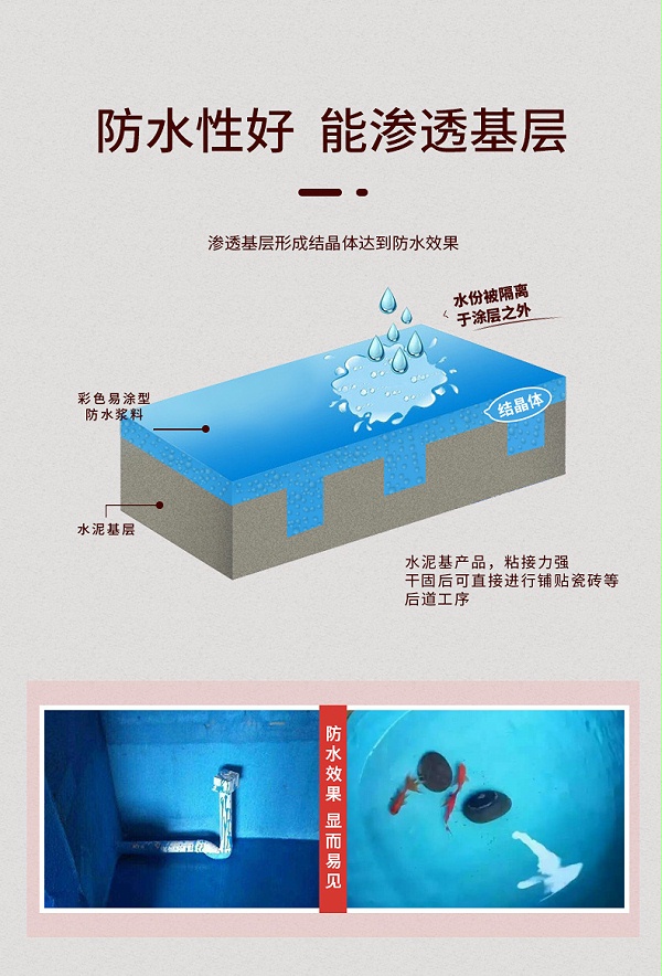 固水宝彩色易涂型防水浆料